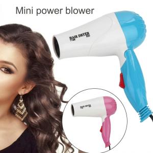 Professional Mini Hair Dryer, 1000 Watts, Multicolor( Pack of 1).