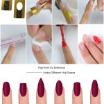 Poly Nail Gel Nail Forms Nail Extension Tips Guide Paper( 100 Sticker Roll) Pack of 1