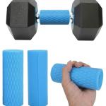 Thick Bar Grips for Barbell, Dumbbell, and Kettlebell Hand Grip/Fitness Grip  (Blue) 1 Pair