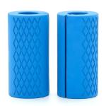Thick Bar Grips for Barbell, Dumbbell, and Kettlebell Hand Grip/Fitness Grip  (Blue) 1 Pair