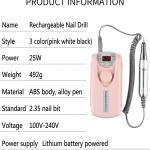 Nail Drill machine electric portable nail drill 101 35000RPM 1 Pcs