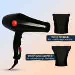 Heavy Duty Hair Dryer Hot and Cold Hair Dryers with 2 Switch speed setting For Men, Hair Dryer For Women(Black)