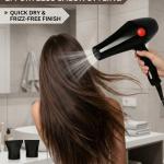 Heavy Duty Hair Dryer Hot and Cold Hair Dryers with 2 Switch speed setting For Men, Hair Dryer For Women(Black)