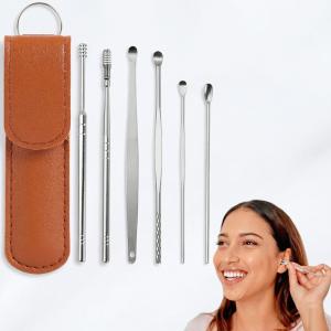 6 Pcs Ear Wax Cleaner, Ear Pick Earwax Removal Kit, Ear Cleansing Tool Set..(Multicolor).