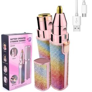 Eyebrow Trimmer, 2 in 1 Rechargeable Facial Hair Remover(Pack o f 1).