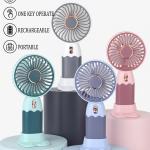 Mini Rechargeable Fan Handheld USB Fan with Brushed Motor, (Pack of 1) AQUA