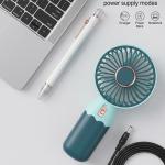 Mini Rechargeable Fan Handheld USB Fan with Brushed Motor, (Pack of 1) AQUA