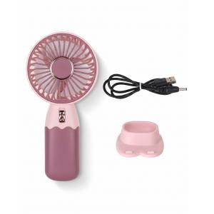 Mini Rechargeable Fan Handheld USB Fan with Brushed Motor, (Pack of 1)Pink