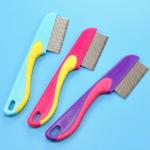Flea Comb for Cat Dog, Stainless Steel Fine Tooth Flea Lice Tear Stain Remover Comb(2 Pcs).