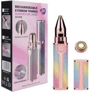 Eyebrow Trimmer, 2 in 1 Rechargeable Facial Hair Remover(Pack o f 1).