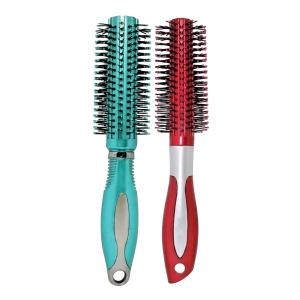 Hair Curling Roller Round Comb Brush (Pack Of 2).