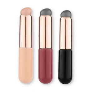 Silicone Lip Brush Lip Applicator with Cap Elastic Silicone Lip Balm (3 Piece)Multicolor