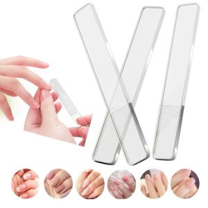Glass Nail File Transparent Sanding Polishing Grinding Nails Filing Manicure Tool(Pack of 3).