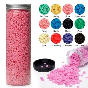 Rose Natural Pink Hard Beans (Bottle) strapless no pain bikini Wax (Pack of 1).