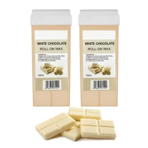 Wax White Chocolate Liposoluble Soft Wax Refill Roll-on Cartridge for Full Body Waxing Hair Removal Cream(100ml)