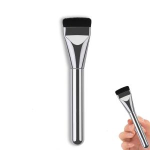 Flat Foundation Brush Silver Color (Pack of 1)