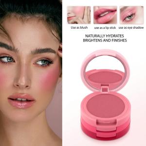 3 in 1 lip and cheek tint cream blush Pink, Peach, Red color matte blusher(Pack of 1).