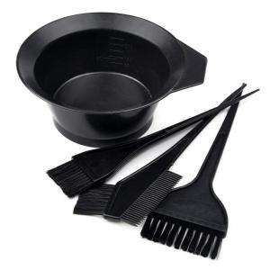 Plastic Hair Dye Brush & Mixing Bowl Hair Coloring Kit (4 Item)