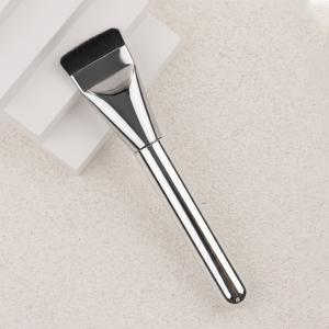 Premium Flat Foundation Makeup Liquid Brush(Silver) Pack of 1.