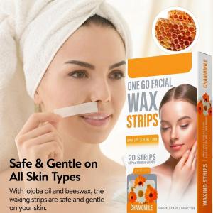 20Pcs Wax Strips for Facial Hair Removal 1 Pcs