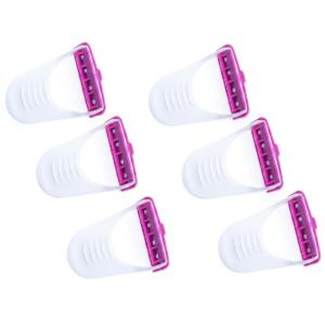 Disposable 1 Blades Body & Bikini Shaving Razor For Women - Pink ( 6 in 1)