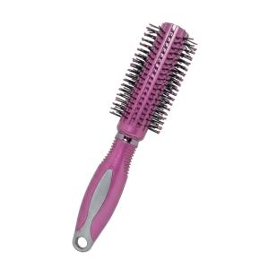 2 Pcs Professional Round Hair Brush With Rubber Grip Handle For Men & Women