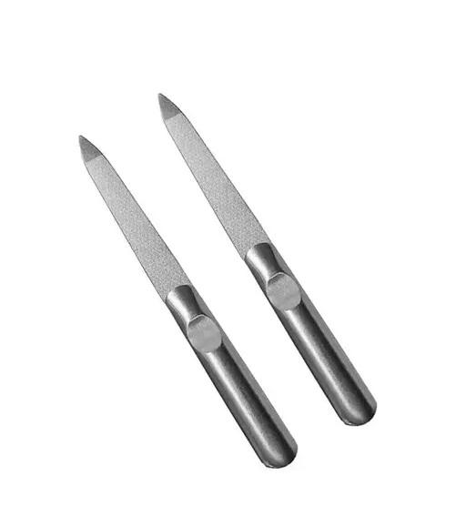 Pack 2 Stainless Silver Steel Nail Filers (5 Inches)  (Set of 2)