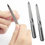 Pack 2 Stainless Silver Steel Nail Filers (5 Inches)  (Set of 2)