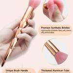 Diamond cut Handle Makeup Brush Set With Big Fish Tail For Foundation /Eyeshadow /Lips-11 Pieces
