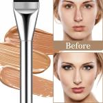 Premium Flat Foundation Makeup Liquid Brush(Silver)Pack of 1.