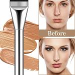 Premium Flat Foundation Makeup Liquid Brush(Silver) Pack of 1.