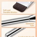 Premium Flat Foundation Makeup Liquid Brush(Silver) Pack of 1.