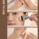 Premium Flat Foundation Makeup Liquid Brush(Silver)Pack of 1.