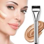 Premium Flat Foundation Makeup Liquid Brush(Silver)Pack of 1.