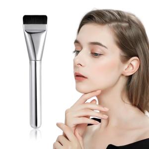 Premium Flat Foundation Makeup Liquid Brush(Silver)Pack of 1.