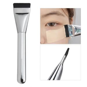 Premium Flat Foundation Makeup Liquid Brush(Silver)Pack of 1.