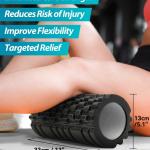 Foam Roller for Back Pain, High Density Foam Roller for Workout in the Gym, Back Roller(Pack of 1).black
