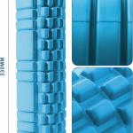 (1Piece)Fitness GRID Foam Roller For Exercise, Deep Tissue Massage and Muscle Recovery(Multicolor).