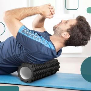 Foam Roller for Back Pain, High Density Foam Roller for Workout in the Gym, Back Roller(Pack of 1).black