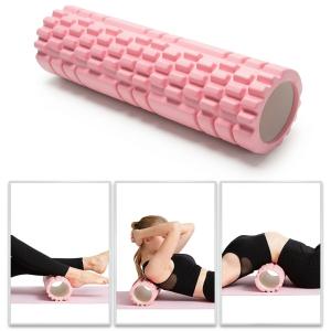 (1Piece)Fitness GRID Foam Roller For Exercise, Deep Tissue Massage and Muscle Recovery(Pink).