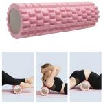 (1Piece)Fitness GRID Foam Roller For Exercise, Deep Tissue Massage and Muscle Recovery(Pink).