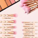 11pcs Diamond cut Handle Makeup Brush Set With Big Fish Tail For Foundation Brush