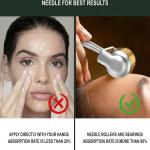 Golden Derma Roller with 192 Titanium Alloy Needles (0.5mm, Gold)