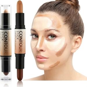 2 in 1 Colors Highlight and Contour Stick,Color Corrector Concealer Stick 1 Pcs