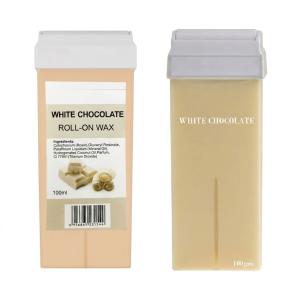 Wax White Chocolate Liposoluble Soft Wax Refill Roll-on Cartridge for Full Body Waxing Hair Removal Cream(100ml)