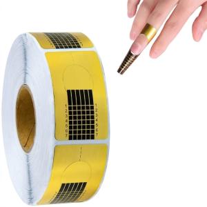 Poly Nail Gel Nail Forms Nail Extension Tips Guide Paper( 100 Sticker Roll) Pack of 1