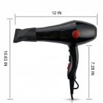 Heavy Duty Hair Dryer Hot and Cold Hair Dryers with 2 Switch speed setting For Men, Hair Dryer For Women(Black)