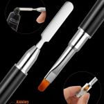 (Pack of 1) Dual-Ended Poly gel Brush & Picker, 2 in 1 Designs Poly gel Nail Brush ( 1 Piece).