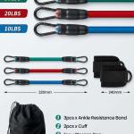 Ankle Resistance Bands, Ankle Bands for Working Out with Cuffs, Resistance Bands for Leg