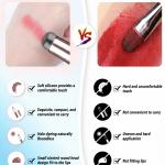Silicone Makeup Brush, Silicone Lip Brush (Pack of 1 )Glitter Pink.